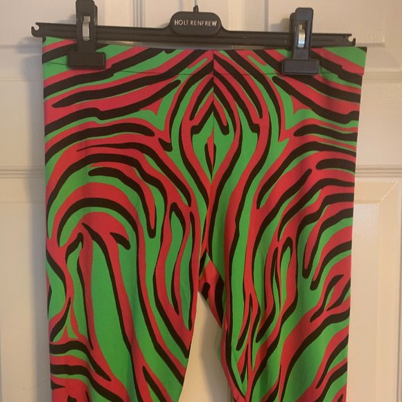 VERSACE WOMENS SPANDEX MULTI COLOR LEGGINGS SIZE 28 MEDIUM $700 - Picture 2 of 7